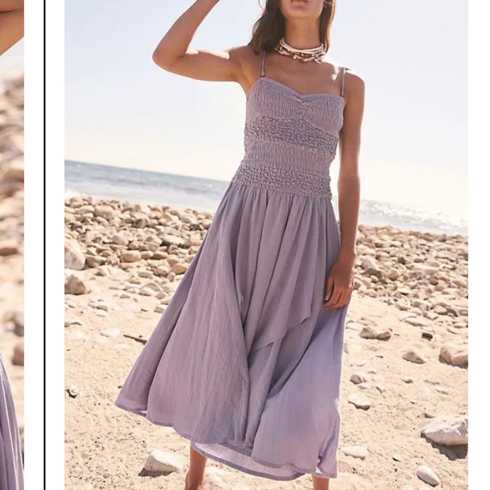 Free People FP Purple Ethereal Fairy Earthy Sparkling Moment Midi Dress Size XS
